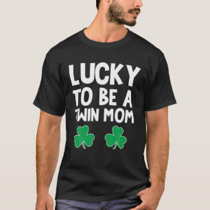 Camiseta Afortunada De Ser Una Madre Gemela Día De St Patri