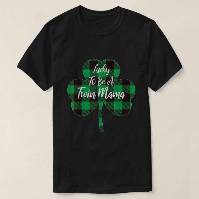 Camiseta Afortunada De Ser Una Madre Gemela Irlandesa (Diseño del anverso)
