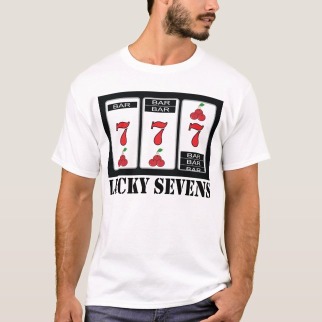 Camiseta afortunada de Sevens de las ranuras (Anverso)