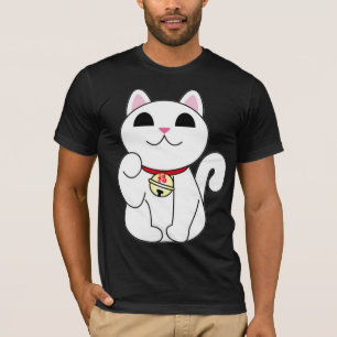camiseta afortunada del gato