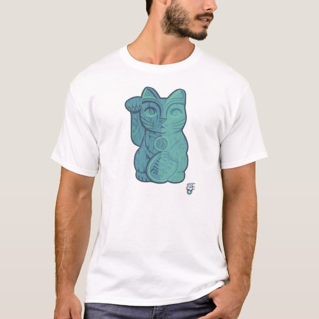 Camiseta afortunada del gato de Tiki (Anverso)