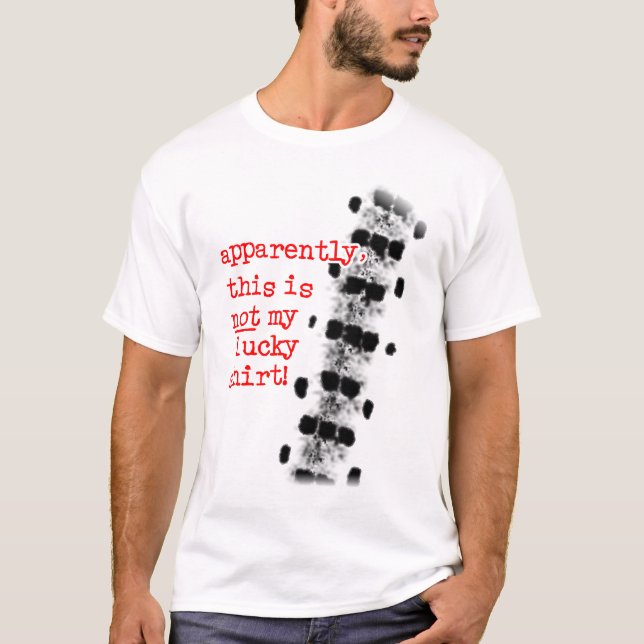Camiseta afortunada del motocrós de la bici de la (Anverso)