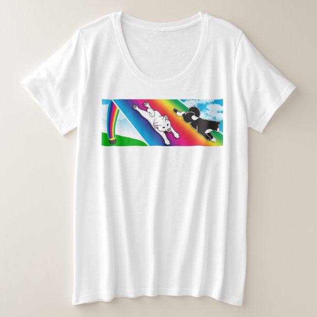 Camiseta afortunada del tamaño extra grande de (Anverso del diseño)