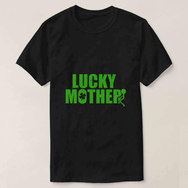 Camiseta afortunada madre de Pullover Hoodie (Diseño del anverso)