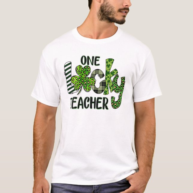 Camiseta Afortunada profesora St. Patrick's Day: Las mujere (Anverso)