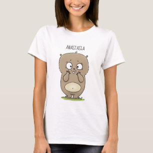 Camiseta Afortunadamente adorable personalizado de hámster 