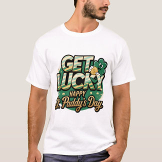Camiseta Afortunadamente Día de St. Paddy: Shamrock con mon