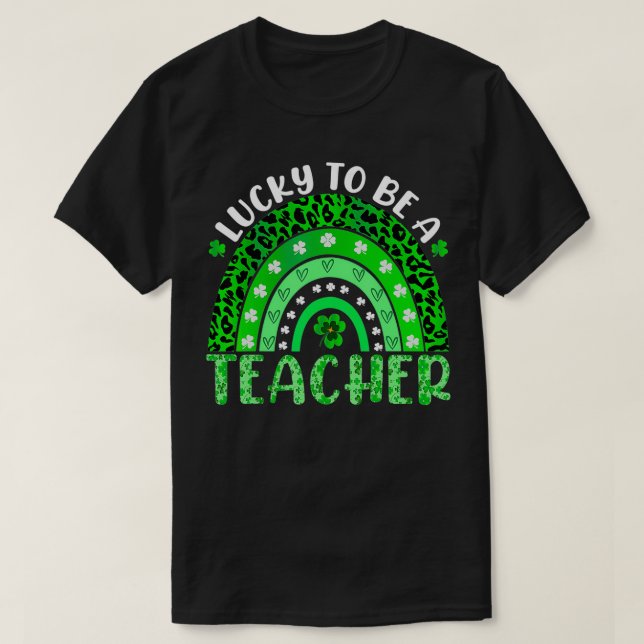 Camiseta Afortunadamente Para Ser Maestra En El Arcoiris St (Diseño del anverso)
