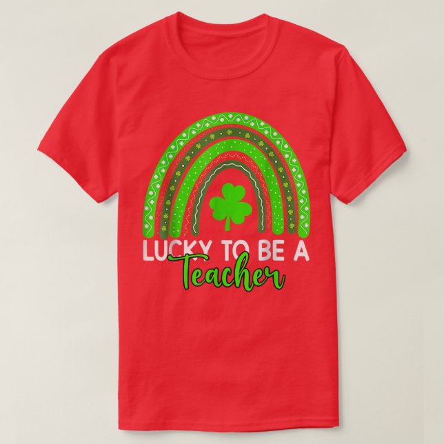 Camiseta Afortunadamente Para Ser Maestra En El Arcoiris St (Diseño del anverso)