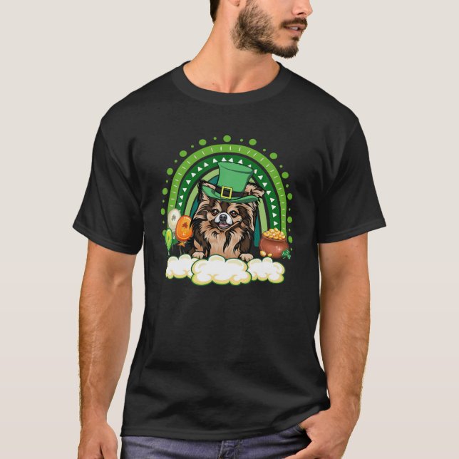 Camiseta Afortunado arcoiris Chihuahua Shamrock St Patrick (Anverso)