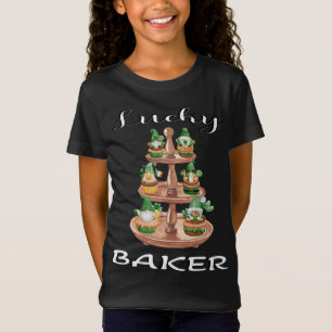 Camiseta Afortunado Baker Gnomes Cupcakes Diseñar Símbolos 