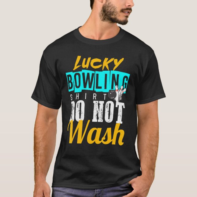 Camiseta Afortunado Bowling Para Bowlers (Anverso)