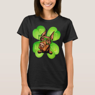 Camiseta Afortunado Clover Doberman Funny St Patricks Day C