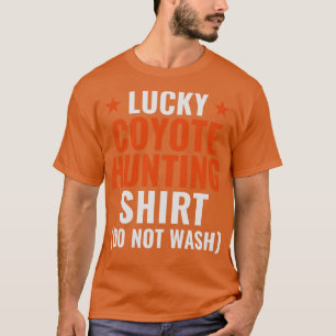 Camiseta Afortunado Coyote Cazando Camisas Yote Hunter