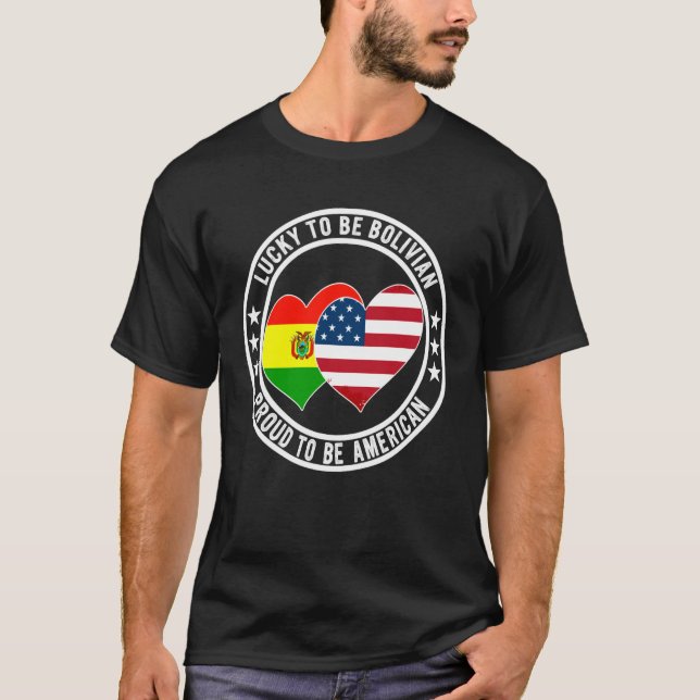 Camiseta Afortunado de ser boliviano Orgulloso de ser ameri (Anverso)