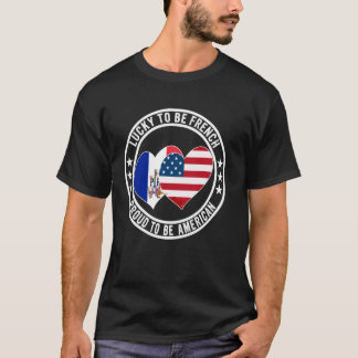 Camiseta Afortunado de ser francés Orgulloso de ser america
