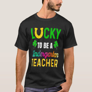 Camiseta Afortunado De Ser Maestro De Kinder Saint Patrick