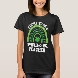 Camiseta Afortunado De Ser Profesor De Preescolar Día De St