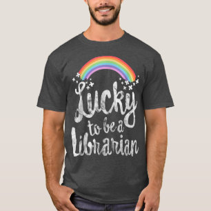 Camiseta Afortunado De Ser Una Escuela Bibliotecaria Día De