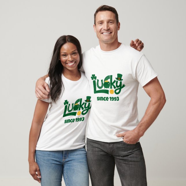 Camiseta Afortunado desde el año (Unisexo)