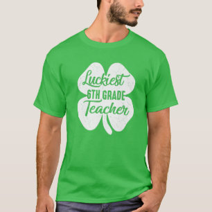 Camiseta Afortunado día de San Patricio, profesor de sexto