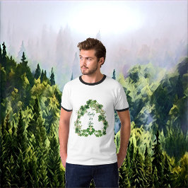 Camiseta Afortunado en el amor Green Shamrock Hearts Saint 