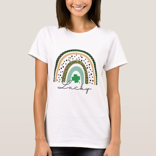 Camiseta Afortunado, feliz Día de San Patricio (Anverso)
