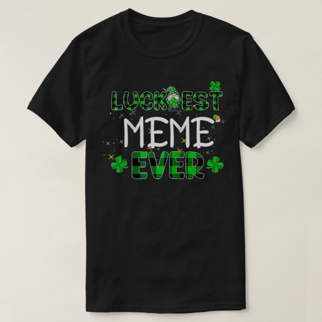 Camiseta Afortunado Meme St Patricks Day abuela (Diseño del anverso)