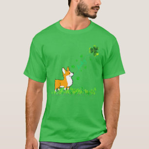 Camiseta Afortunado Perro De Corgi Verde Para Perro Amante 