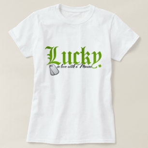 Camiseta Afortunado por estar enamorado de un M A R I N E