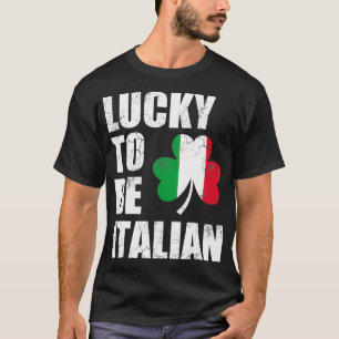 Camiseta Afortunado por ser la bandera italiana Italia St. 