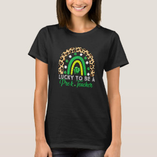 Camiseta Afortunado por ser profesor pre-K Rainbow St Patri
