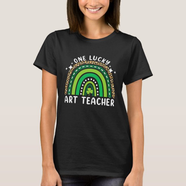 Camiseta Afortunado profesor Saint Patrick's Day Rainbow (Anverso)