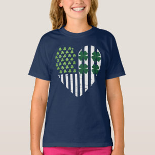 Camiseta Afortunado Shamrock Heart St. Patrick's Day