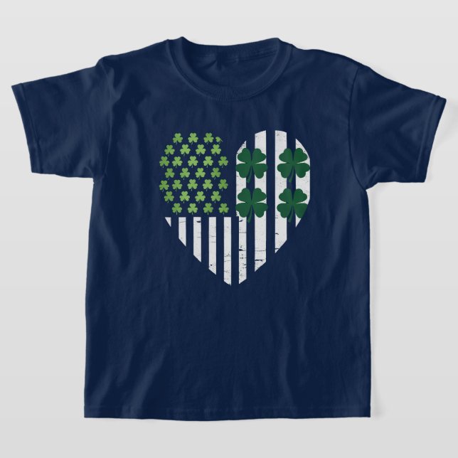 Camiseta Afortunado Shamrock Heart St. Patrick's Day (Distribución)