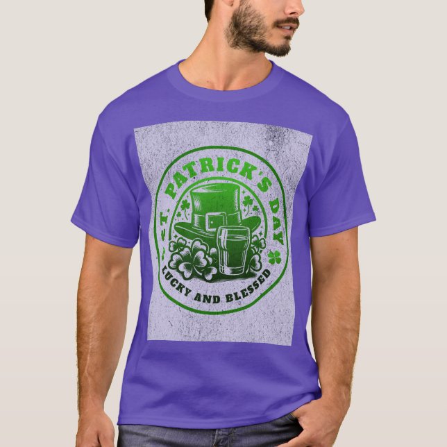 Camiseta Afortunado Y Bendecido (Anverso)