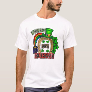 Camiseta Afortunado Y Bendecido Leopardo De Herradura St Pa