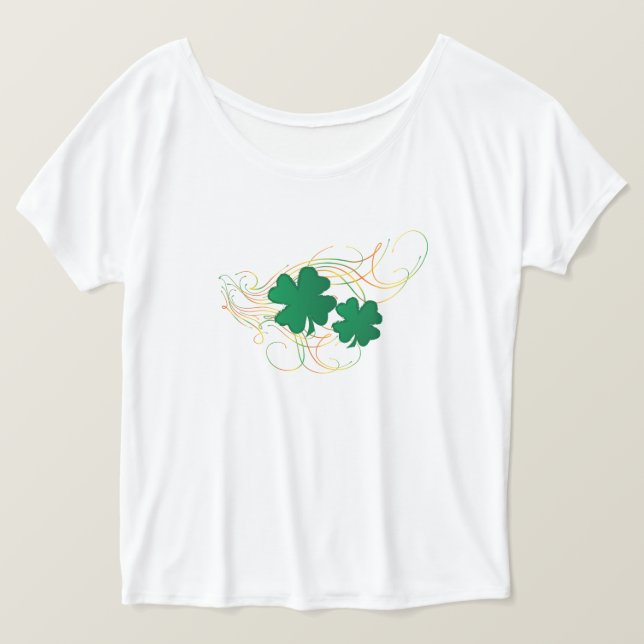 Camiseta Afortunados 🍀 St. Patrick's Day Shamrock Clovers (Anverso del diseño)