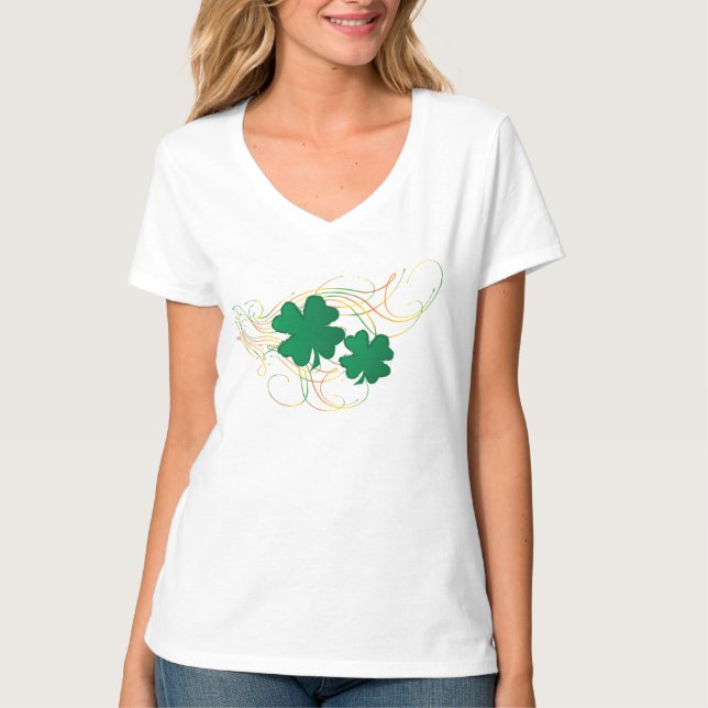 Camiseta Afortunados 🍀 St. Patrick's Day Shamrock Clovers (Anverso)