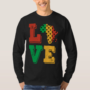 Camiseta África adora la orgullosa historia negra afroameri
