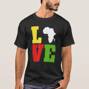 Camiseta África ama el arte africano afrocéntrico