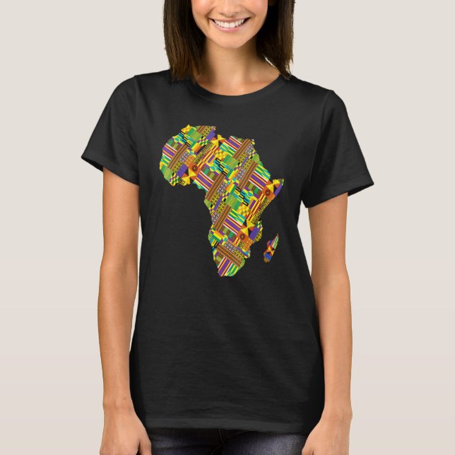 Camiseta África Ama el Mapa de Tierras Africanas Orgullo Hi (Anverso)