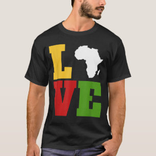 Camiseta África ama los regalos africanos de arte afrocéntr