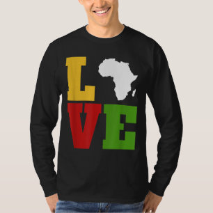 Camiseta África ama los regalos africanos de arte afrocéntr