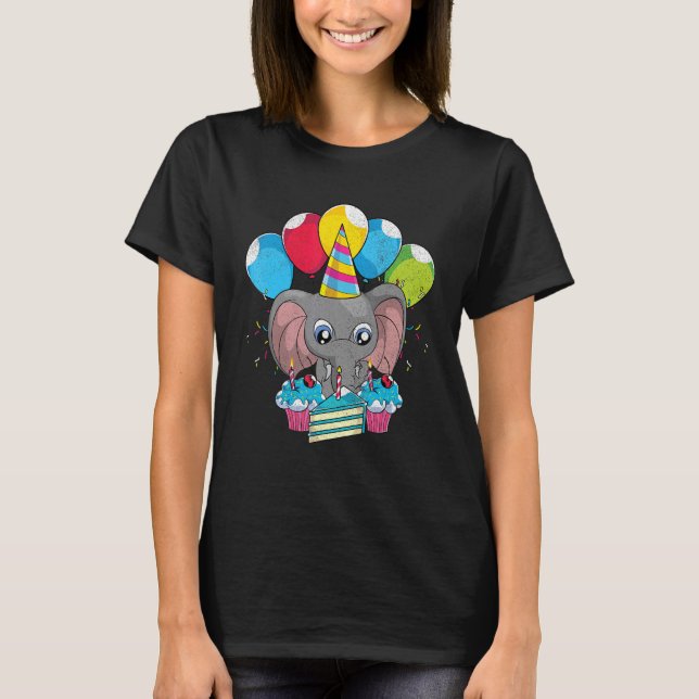 Camiseta Africa Animal Zoo Animal Birday Party Cute Elep (Anverso)