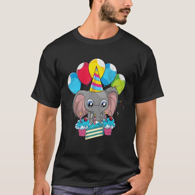 Camiseta Africa Animal  Zoo Animal Birthday Party Cute Elep (Anverso)
