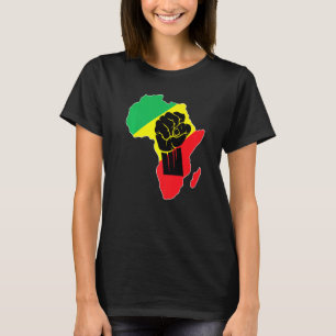 Camiseta Africa Black Power Africa Map Fist African PriOrly