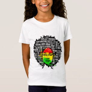 Camiseta África: Chica africano cita gráfico de la historia