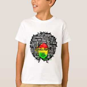 Camiseta África: Chica africano cita gráfico de la historia