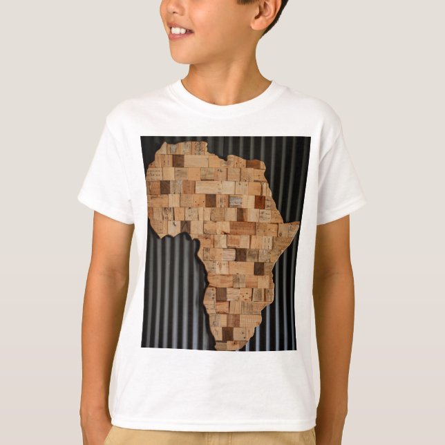Camiseta África con madera (Anverso)
